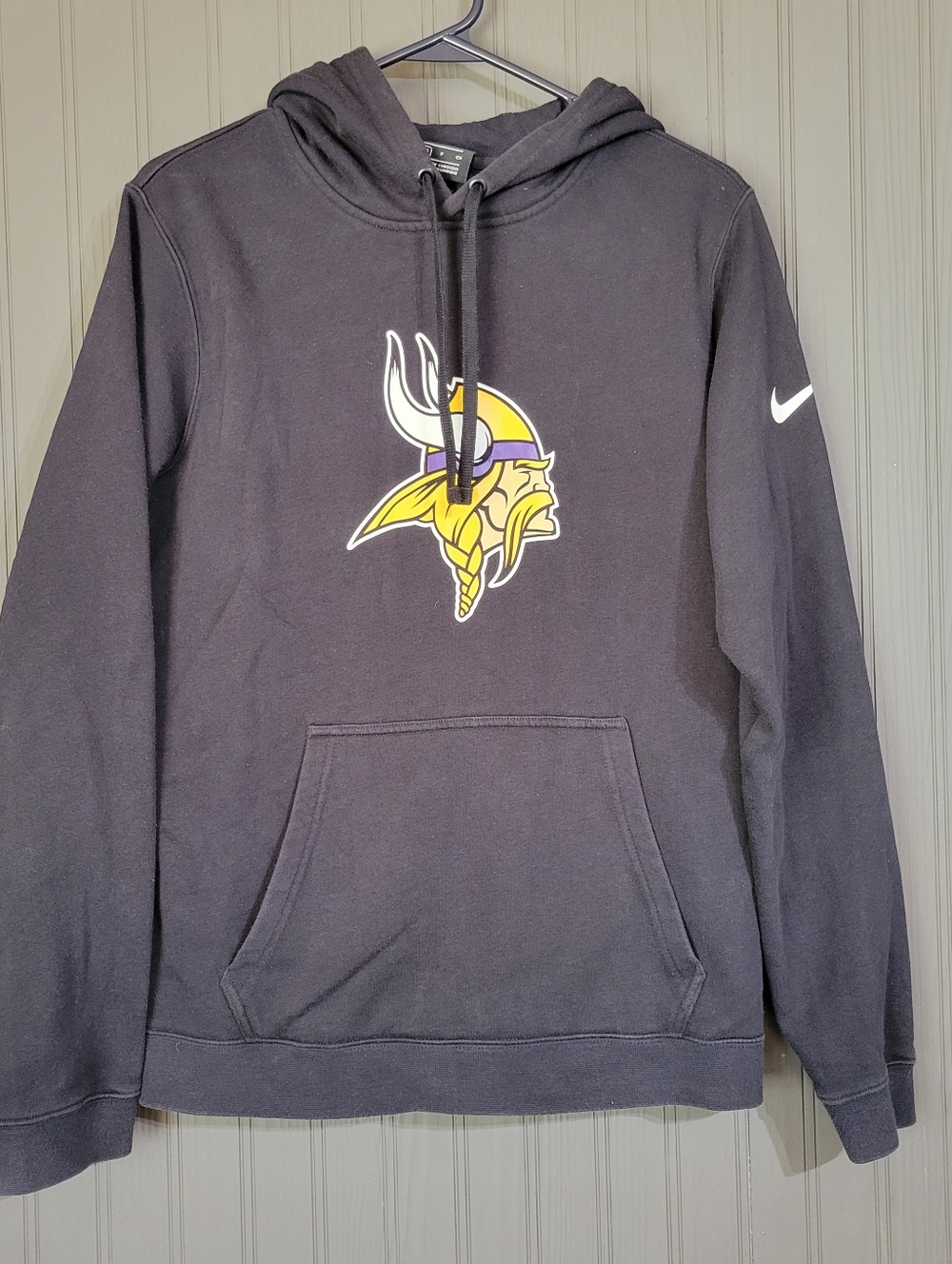 Nike NFL Minnesota Vikings Hooded Graphic Sweatshirt Pullover Black Men's Small